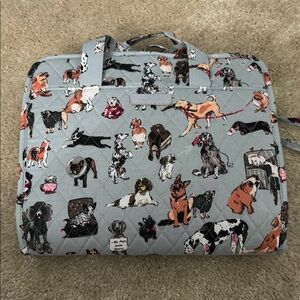 Vera Bradley Gray Dog Silhouette Travel Carrier